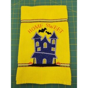Home Sweet House Vintage Retro Design Halloween Fall Bar Tea Kitchen Towe